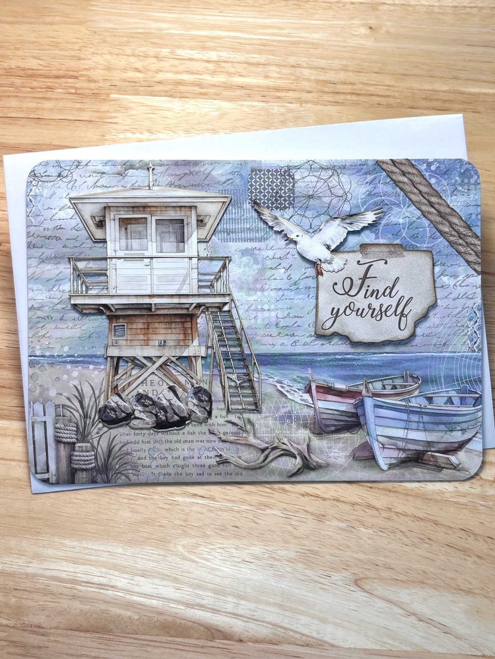 Handmade “Find Yourself” Inspirational Greeting Card